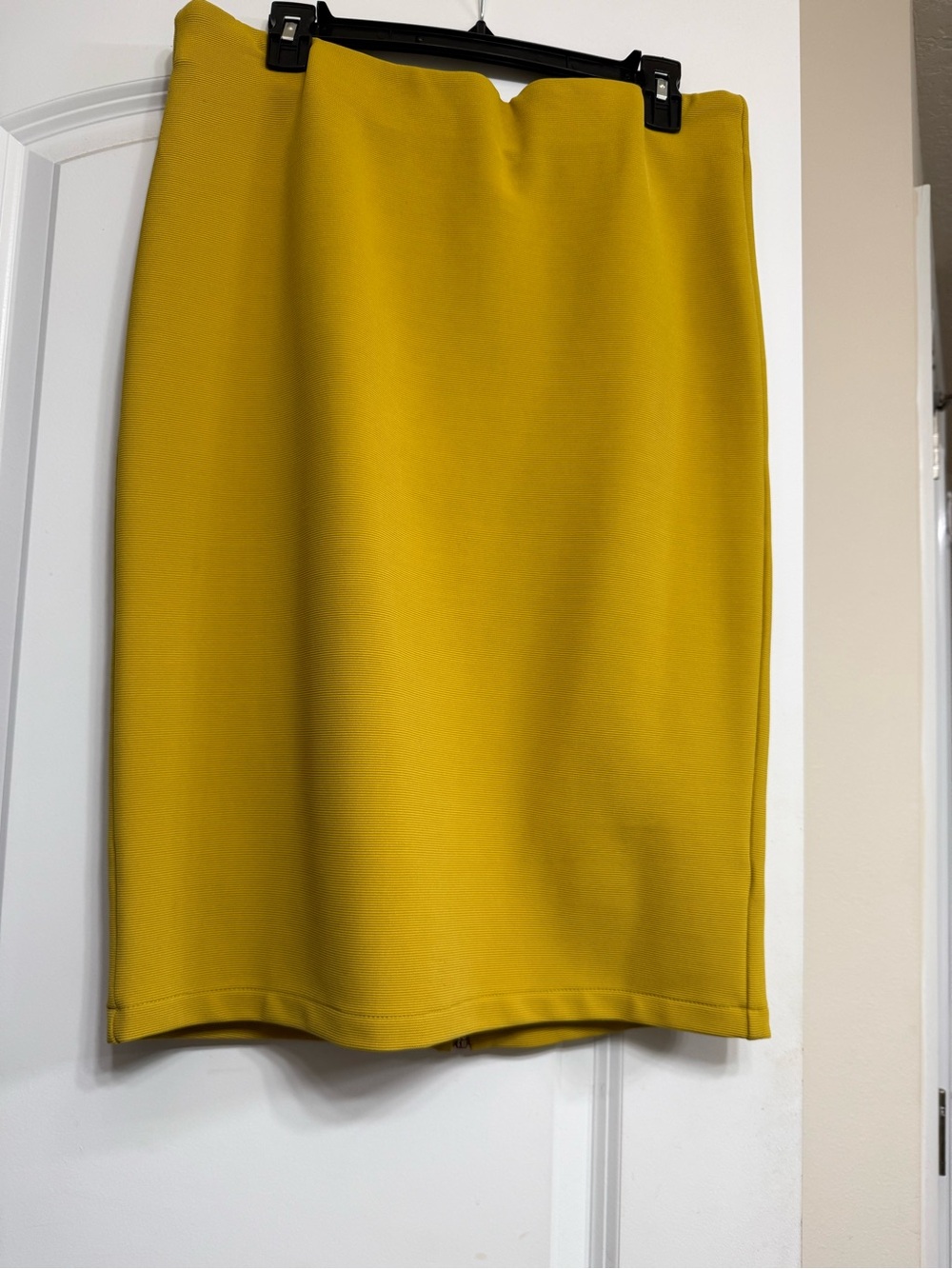 Classic Mustard Pencil Skirt
